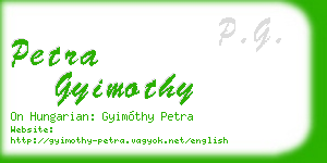 petra gyimothy business card