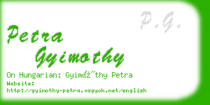 petra gyimothy business card